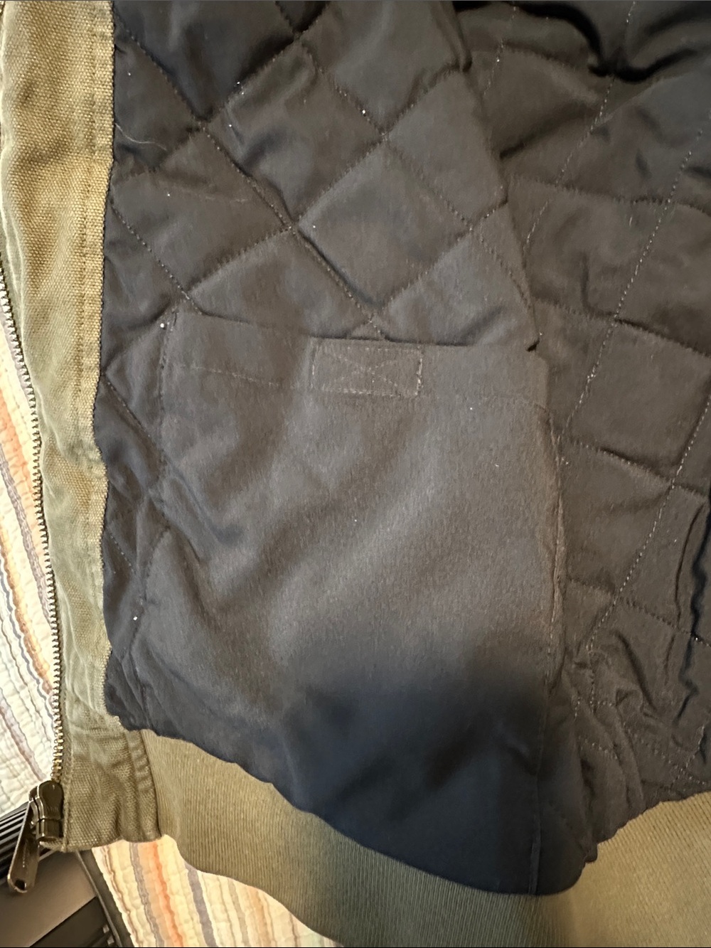 Duluth Trading Co Olive Green Hooded Bomber Jacket - Picture 8 of 10